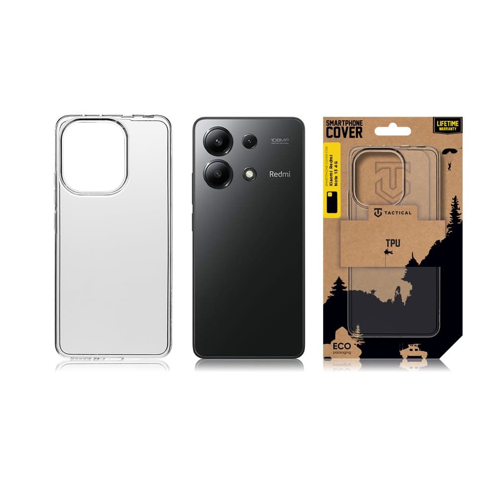 Zadní kryt Tactical pro Xiaomi Redmi Note 13 4G průhledný - náhled 3