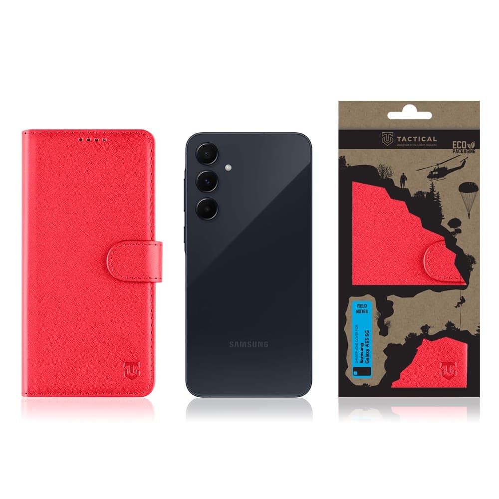 Knížkové pouzdro Tactical Field Notes pro Samsung A55 červené - náhled 3