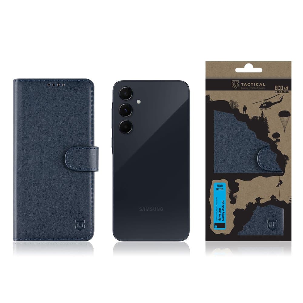 Knížkové pouzdro Tactical Field Notes pro Samsung A55 modré - náhled 3
