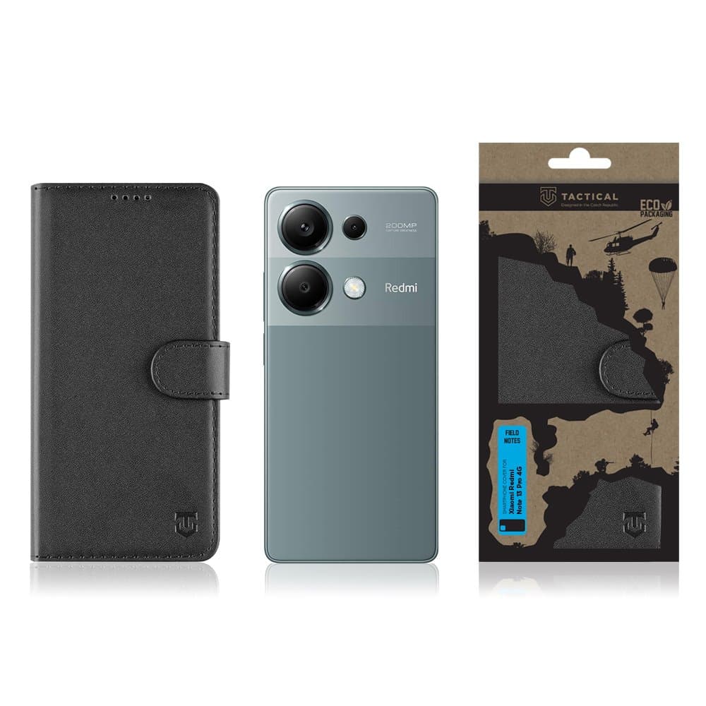 Knížkové pouzdro Tactical Field Notes pro Xiaomi Redmi Note 13 Pro 4G černé - náhled 3