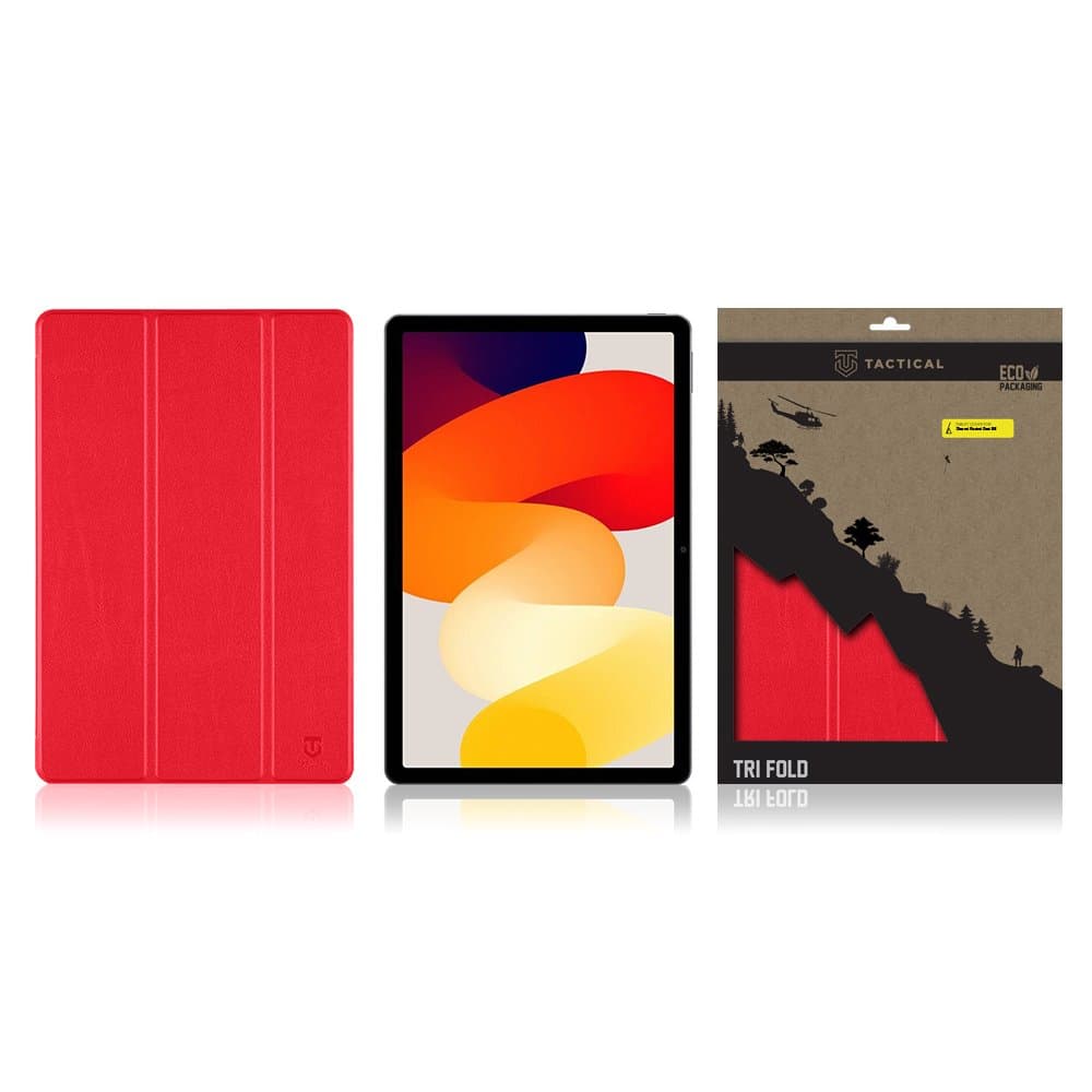 Pouzdro na tablet Tactical Book Tri Fold pro Xiaomi Redmi Pad SE Red - náhled 3