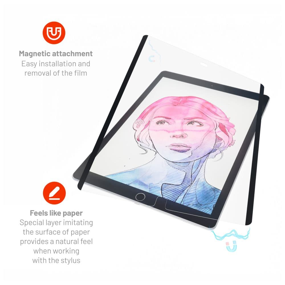 Magnetická ochranná folie FIXED PaperFilm Screen Protector pro Apple iPad 10,2" (2019/2020/2021) - náhled 3
