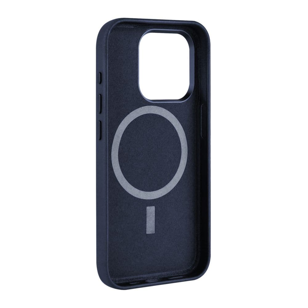 Kožený zadní kryt FIXED MagLeather s podporou MagSafe pro Apple iPhone 16 Pro, modrý - náhled 3