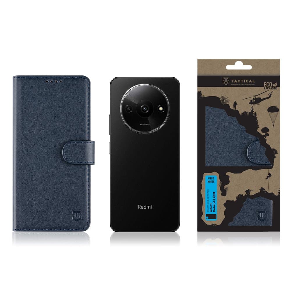 Knížkové pouzdro Tactical Field Notes pro Xiaomi Redmi A3 modré - náhled 3