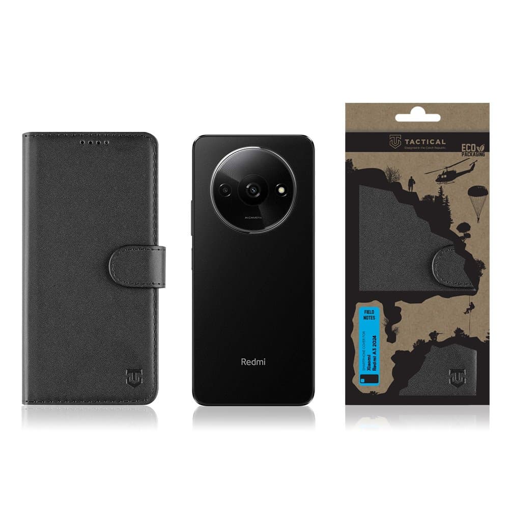 Knížkové pouzdro Tactical Field Notes pro Xiaomi Redmi A3 černé - náhled 3