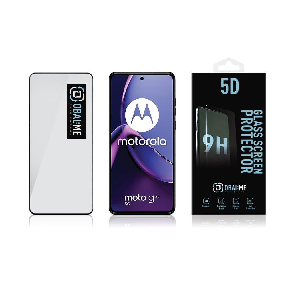 OBAL:ME 5D Tvrzené Sklo pro Motorola Moto G84 5G Black - náhled 3