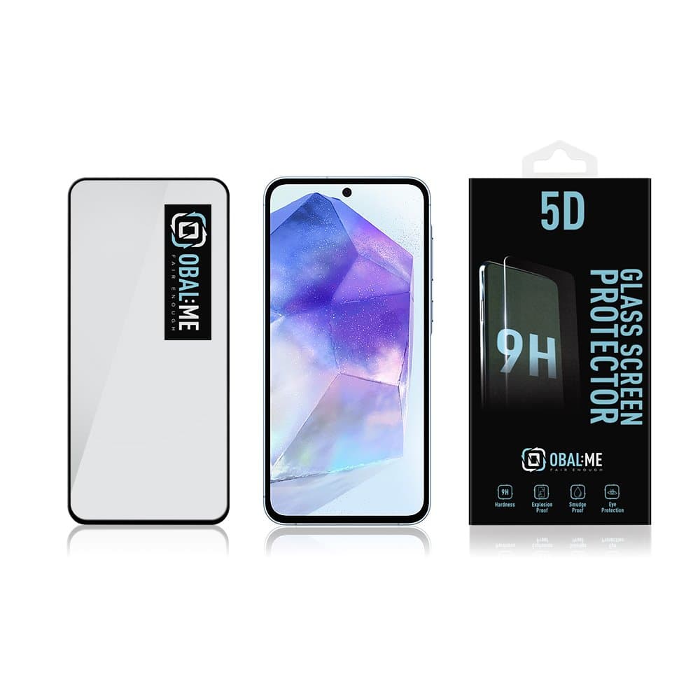 OBAL:ME 5D Tvrzené Sklo pro Samsung A55 Black - náhled 3