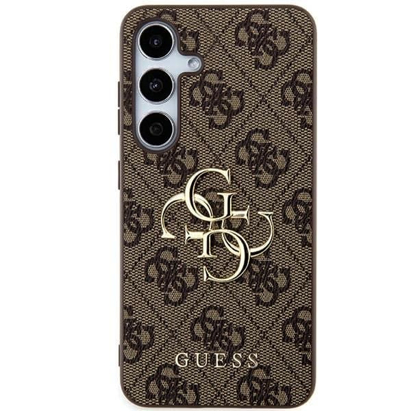 Guess PU 4G Metal Logo Zadní Kryt pro Samsung Galaxy A55 5G Brown - náhled 3
