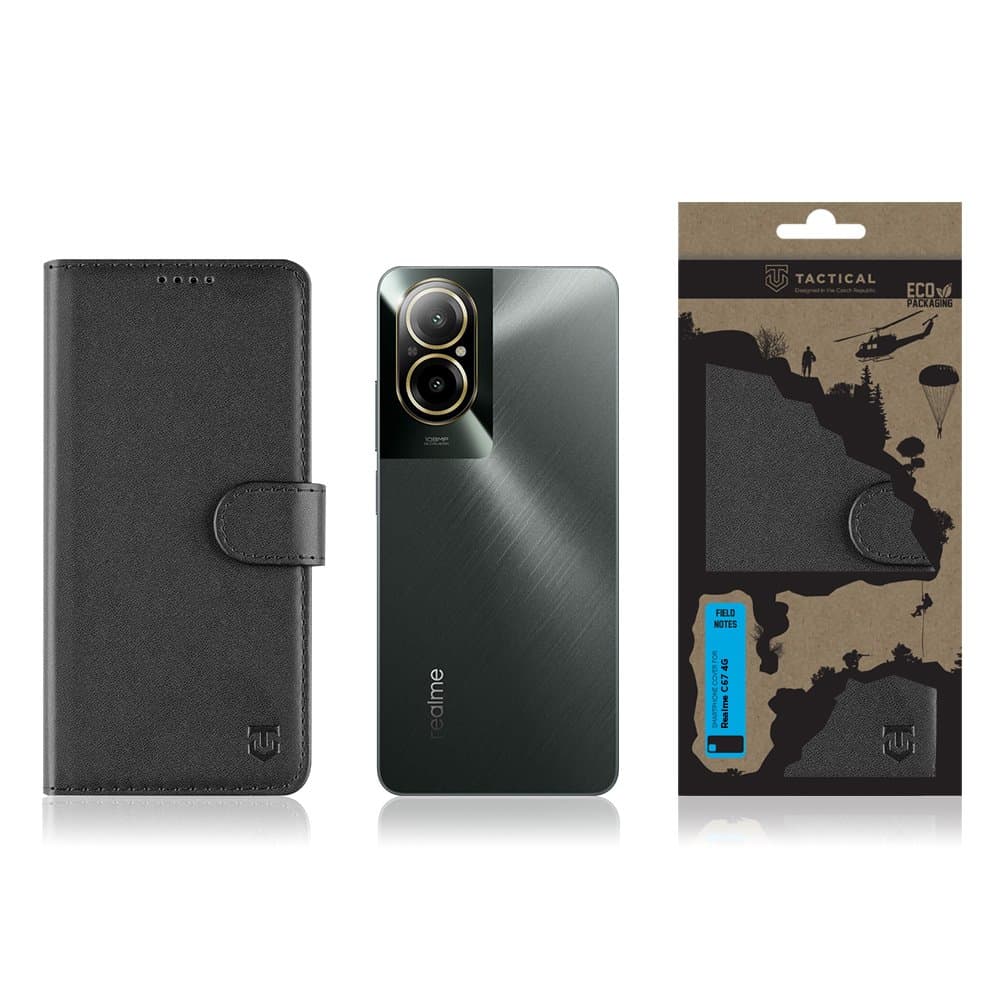 Knížkové pouzdro Tactical Field Notes pro Realme C67 černé - náhled 3