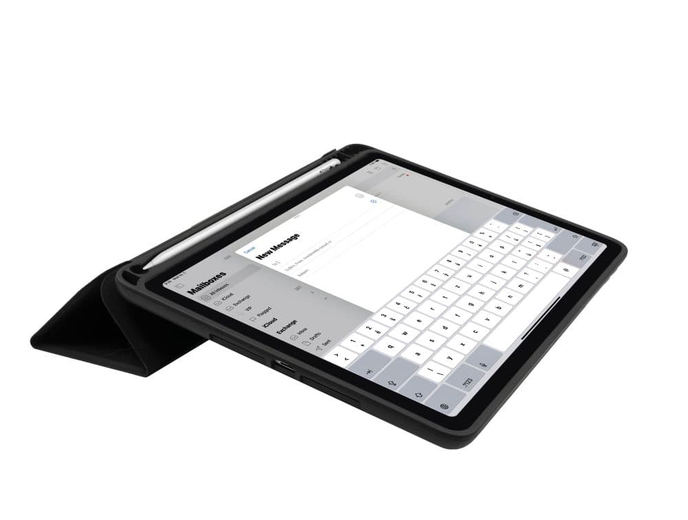 Pouzdro FIXED Padcover+ pro Apple iPad Pro 12,9" (2018-2022)/Air 13" (2024) se stojánkem a pouzdrem pro Pencil, černé - náhled 3