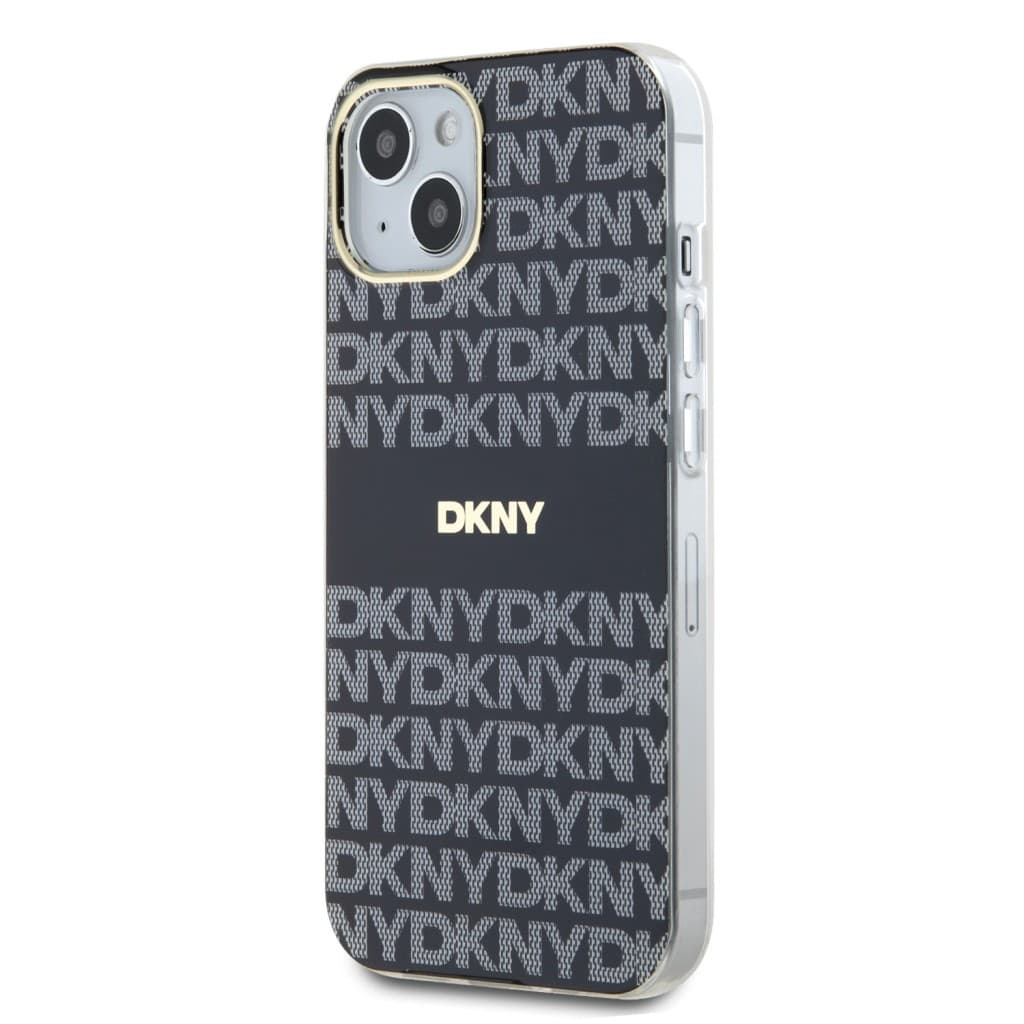 Zadní Kryt DKNY PC/TPU Repeat Pattern Tonal Stripe Magsafe pro iPhone 13 černý - náhled 3