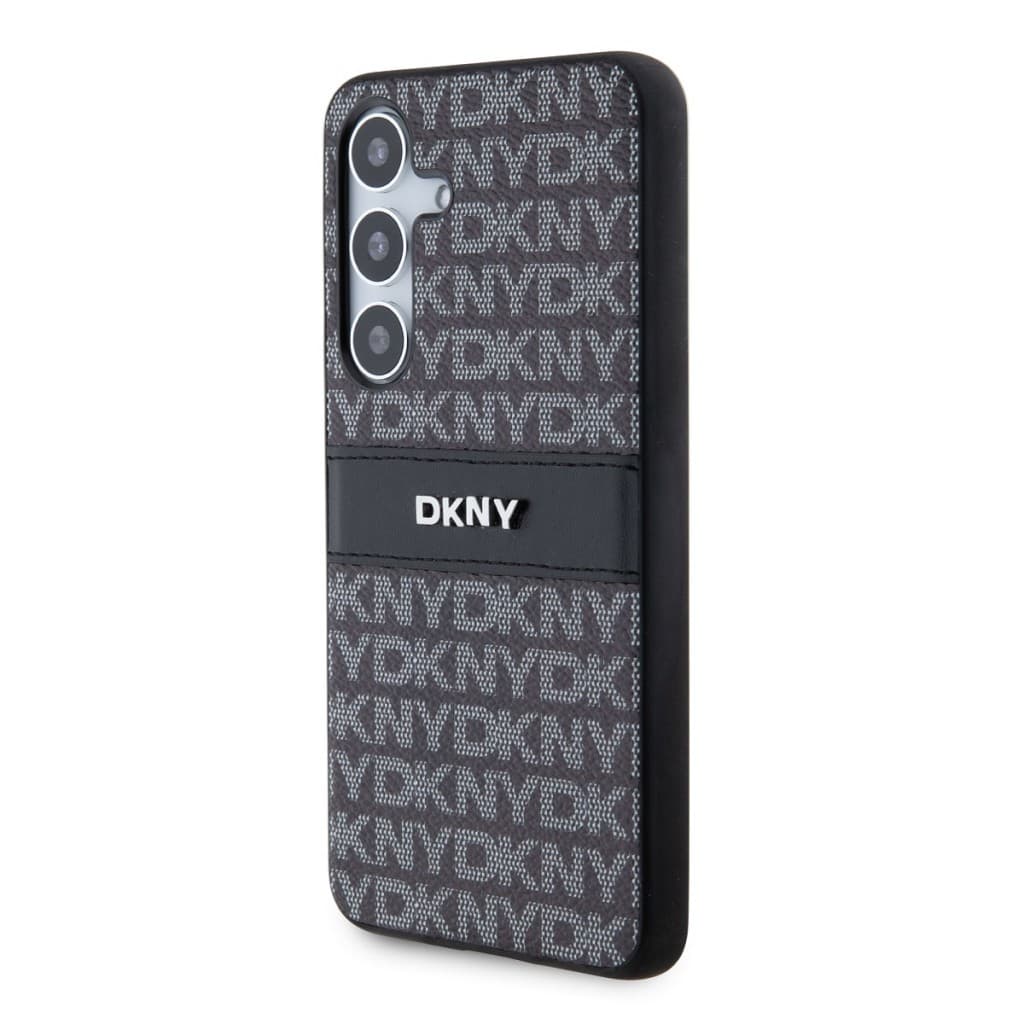 Zadní Kryt DKNY PC/TPU Repeat Pattern Tonal Stripe pro Samsung S24 černý - náhled 3