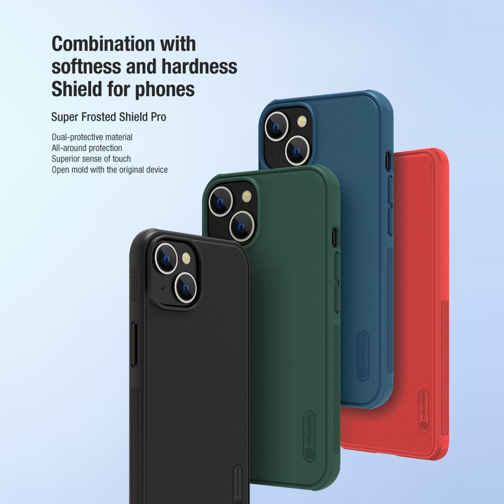 Nillkin Super Frosted PRO Zadní Kryt pro Apple iPhone 14 Black (Without Logo Cutout) - náhled 3