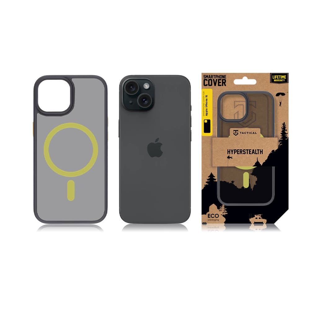Tactical MagForce Hyperstealth 2.0 Kryt pro iPhone 15 Black/Yellow - náhled 3