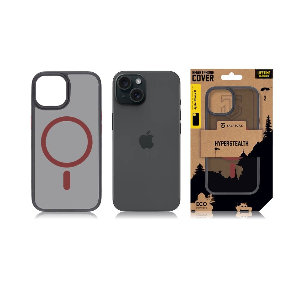Tactical MagForce Hyperstealth 2.0 Kryt pro iPhone 15 Black/Red - náhled 3