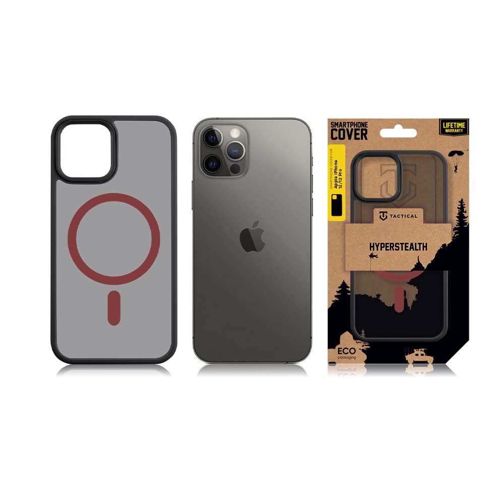 Tactical MagForce Hyperstealth 2.0 Kryt pro iPhone 12/12 Pro Black/Red - náhled 3