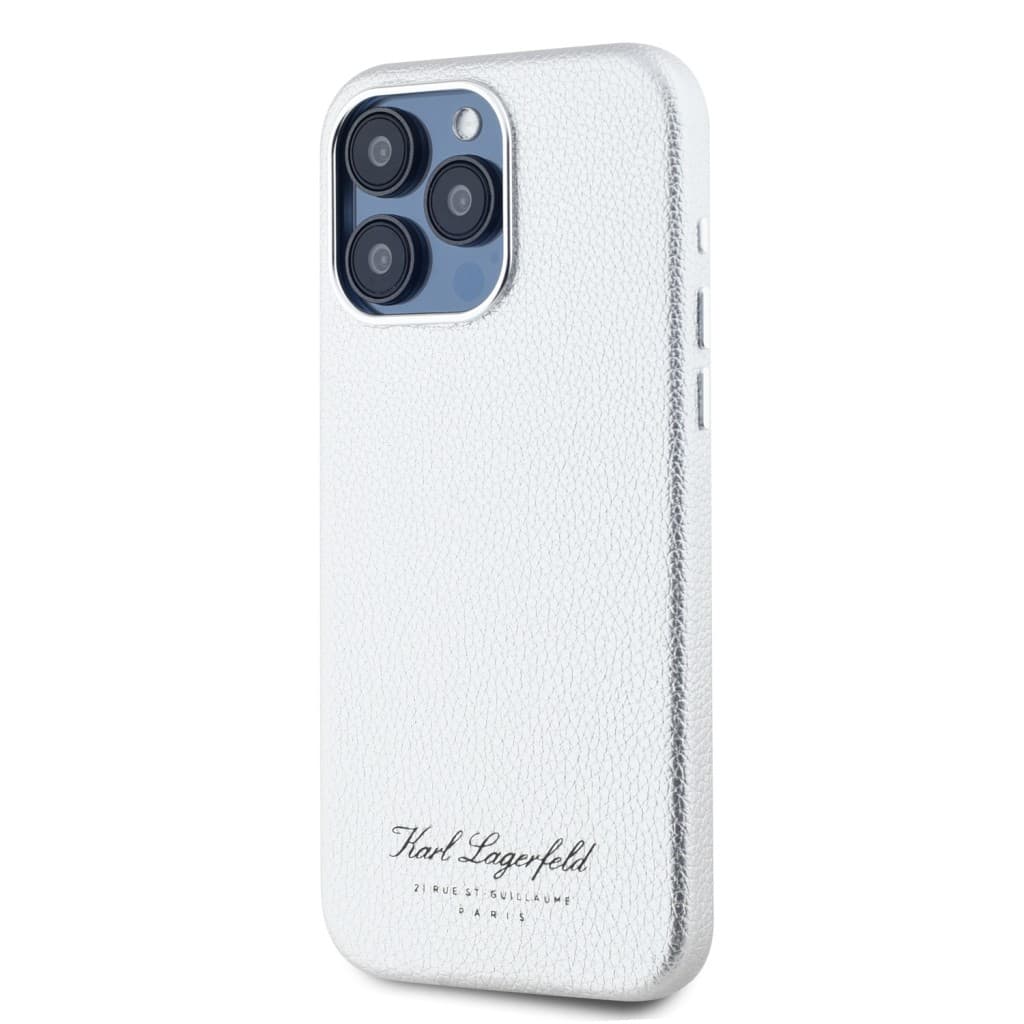 Zadní kryt Karl Lagerfeld Grained PU Hotel RSG pro iPhone 15 Pro Max Grey - náhled 3
