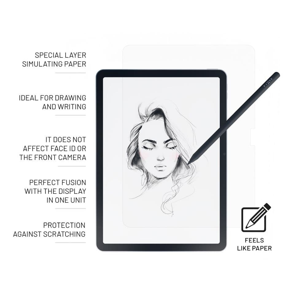 Ochranné tvrzené sklo FIXED PaperGlass Screen Protector pro Apple iPad Pro 13" (2024), čiré - náhled 3