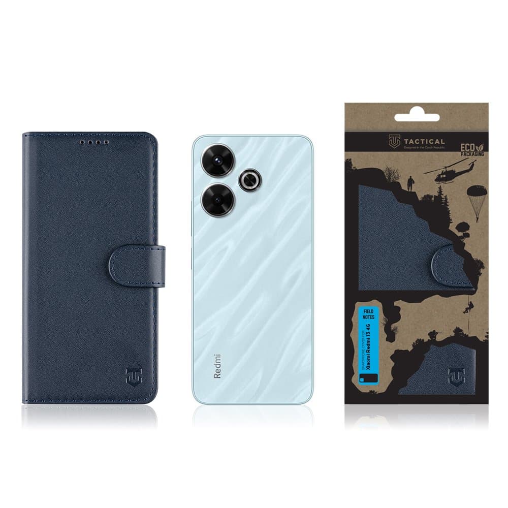 Knížkové pouzdro Tactical Field Notes pro Xiaomi Redmi 13 4G modré - náhled 3