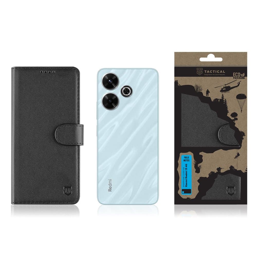 Knížkové pouzdro Tactical Field Notes pro Xiaomi Redmi 13 4G černé - náhled 3