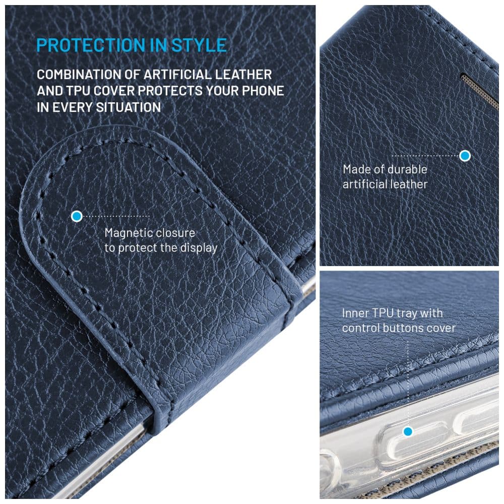 Pouzdro typu kniha FIXED Opus pro Apple iPhone 16 Plus, modré - náhled 3
