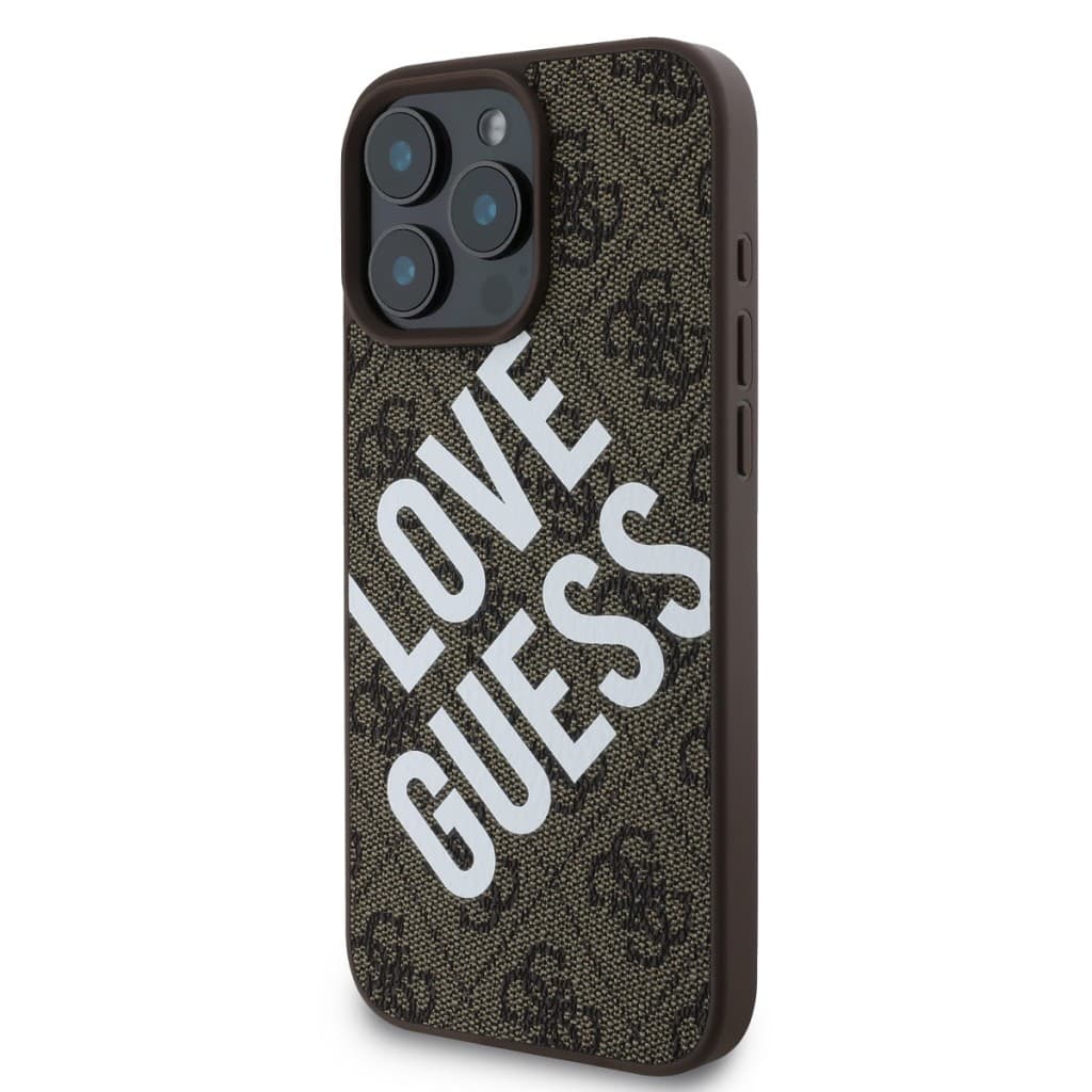 Zadní kryt Guess PU Leather 4G Big Love Logo MagSafe pro iPhone 16 Pro Max Brown - náhled 3