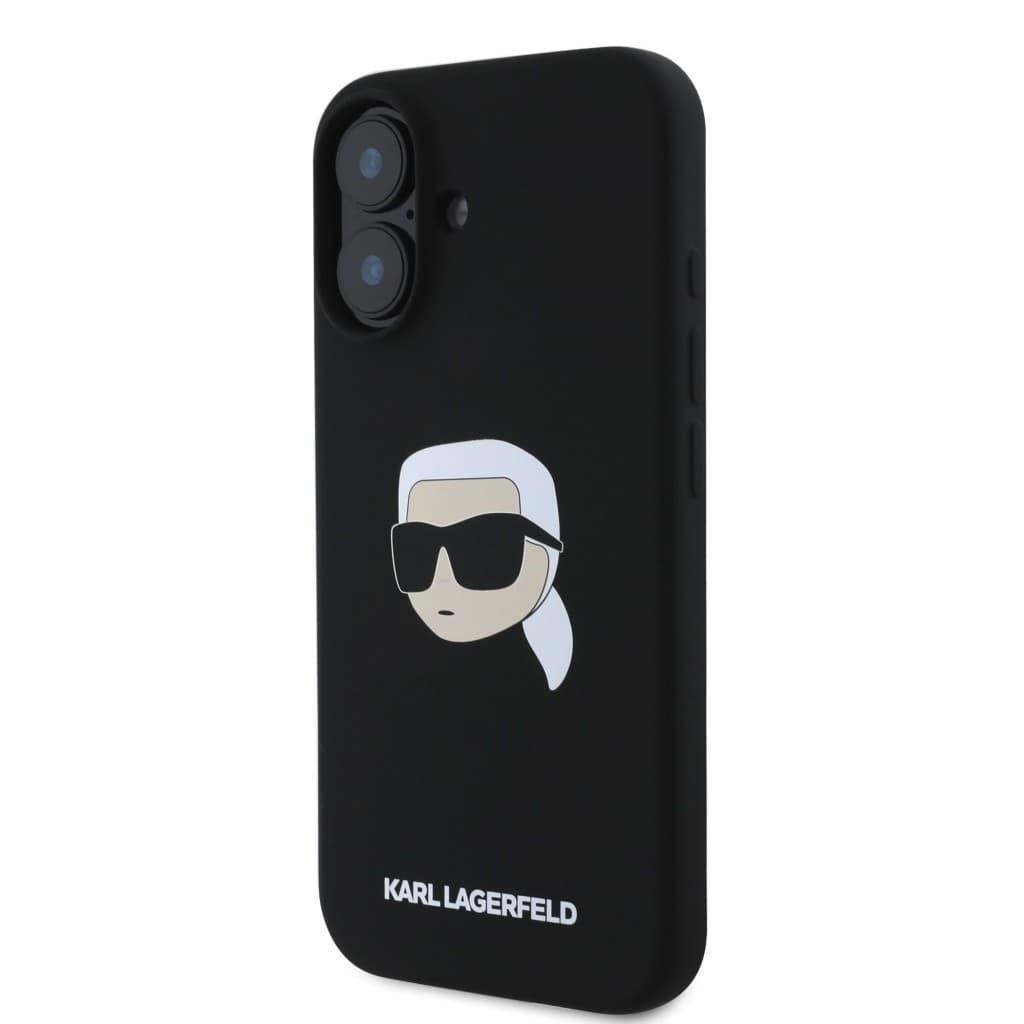 Zadní kryt Karl Lagerfeld Liquid Silicone Karl Head MagSafe pro iPhone 16 Black - náhled 3