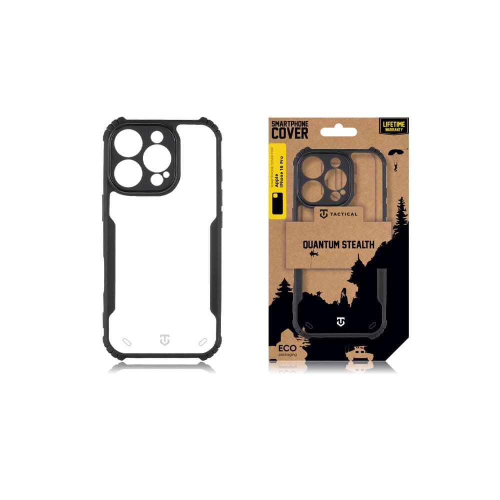 Zadní kryt Tactical Quantum Stealth pro Apple iPhone 16 Pro Clear-Black - náhled 3