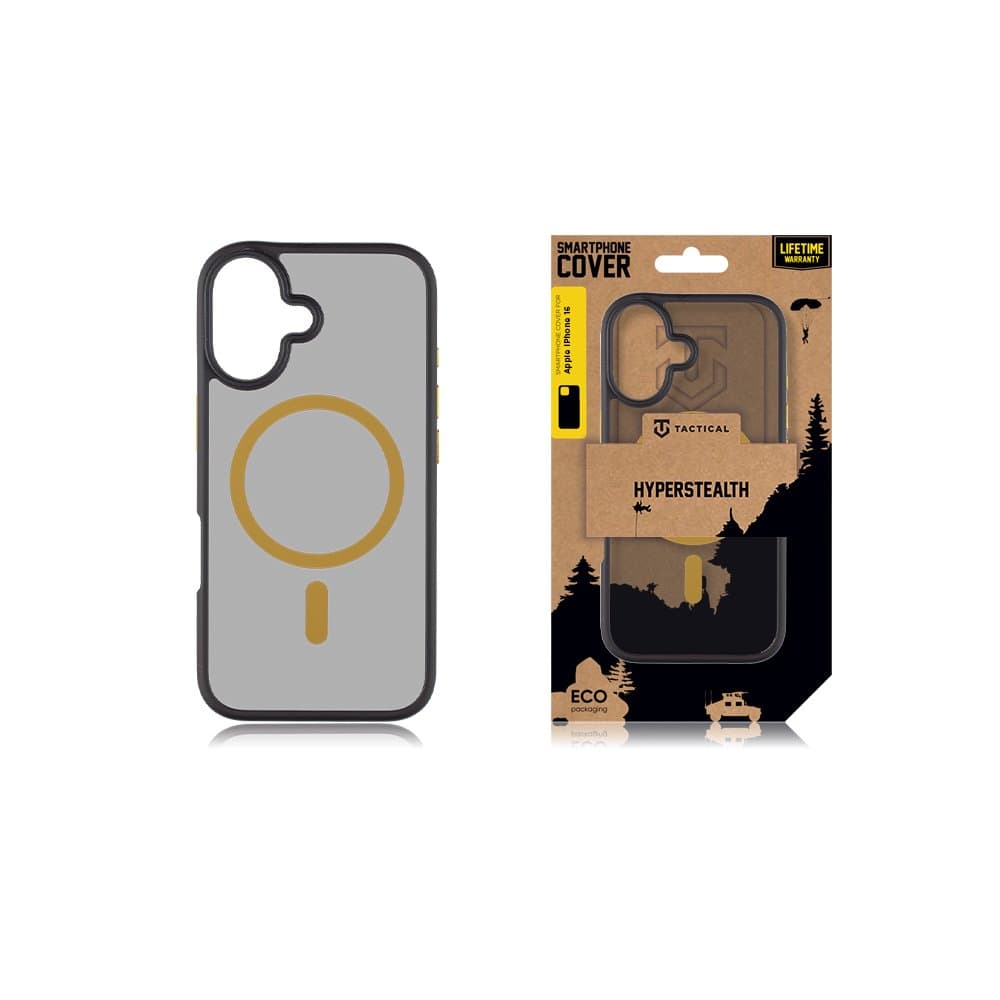 Zadní kryt Tactical MagForce Hyperstealth 2.0 pro iPhone 16 Black-Yellow - náhled 3