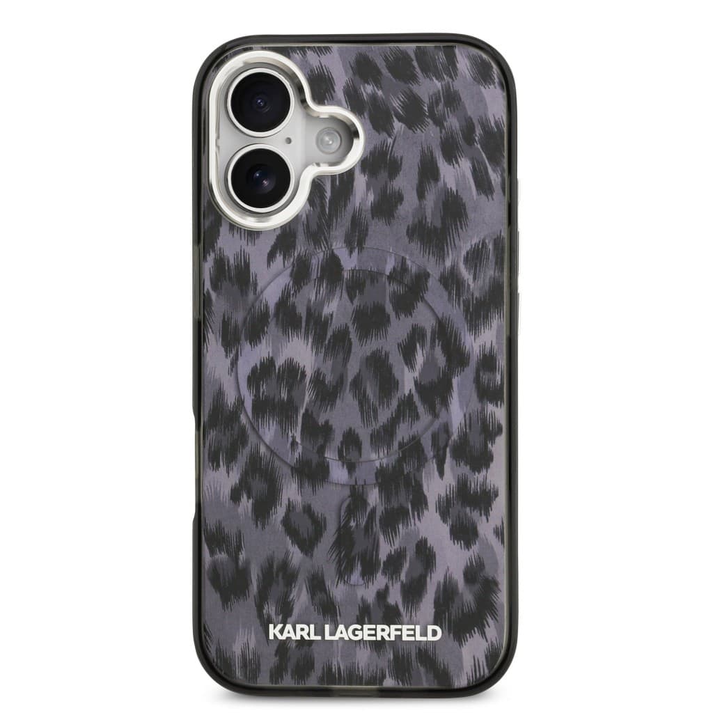 Zadní kryt Karl Lagerfeld IML Leopard MagSafe pro iPhone 17 Grey - náhled 3