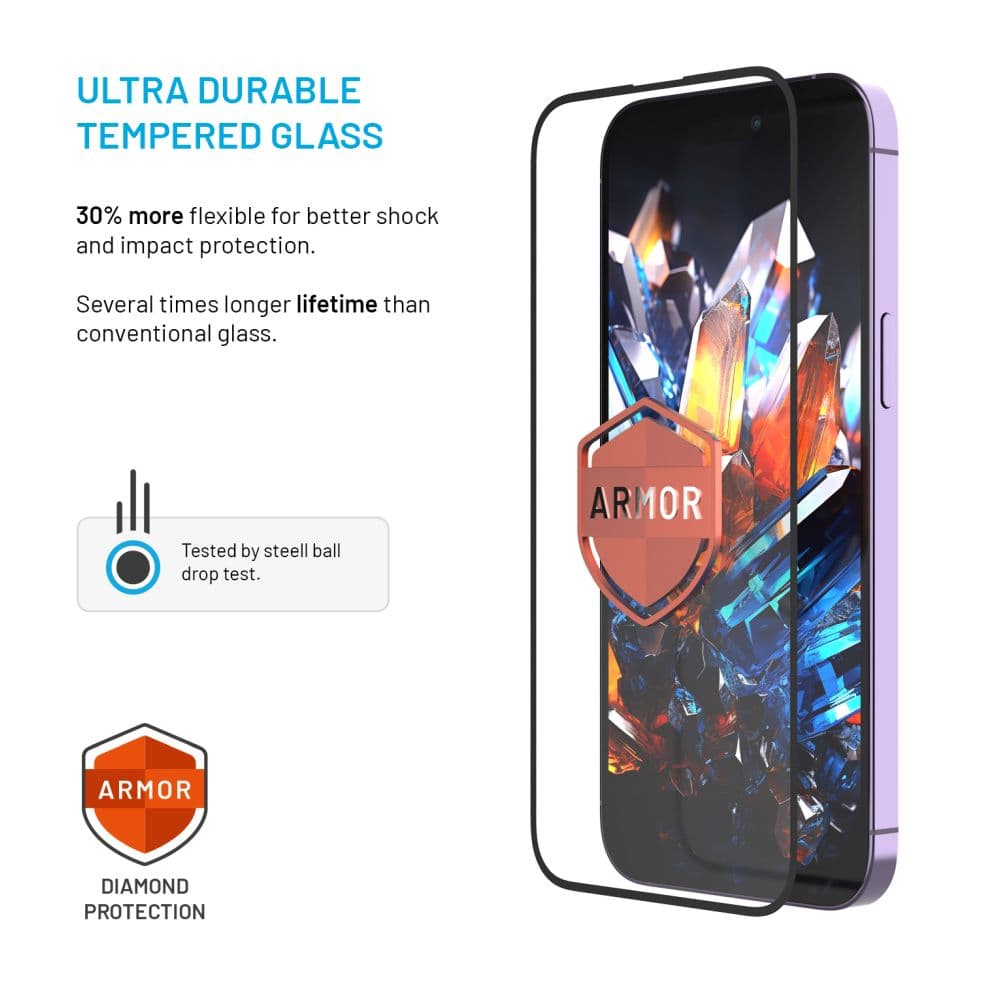 Ultra odolné tvrzené sklo FIXED Armor s Anti-dust aplikátorem a AR vrstvou pro Apple iPhone 12-12Pro-13-13 Pro-14, černé - náhled 3