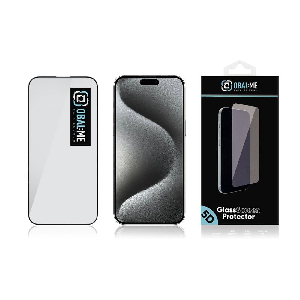 Tvrzené sklo OBAL:ME 5D pro iPhone 16 Pro Max černé - náhled 3