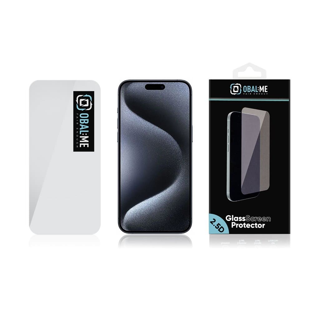 Tvrzené sklo OBAL:ME 2.5D pro iPhone 16 Pro Clear - náhled 3
