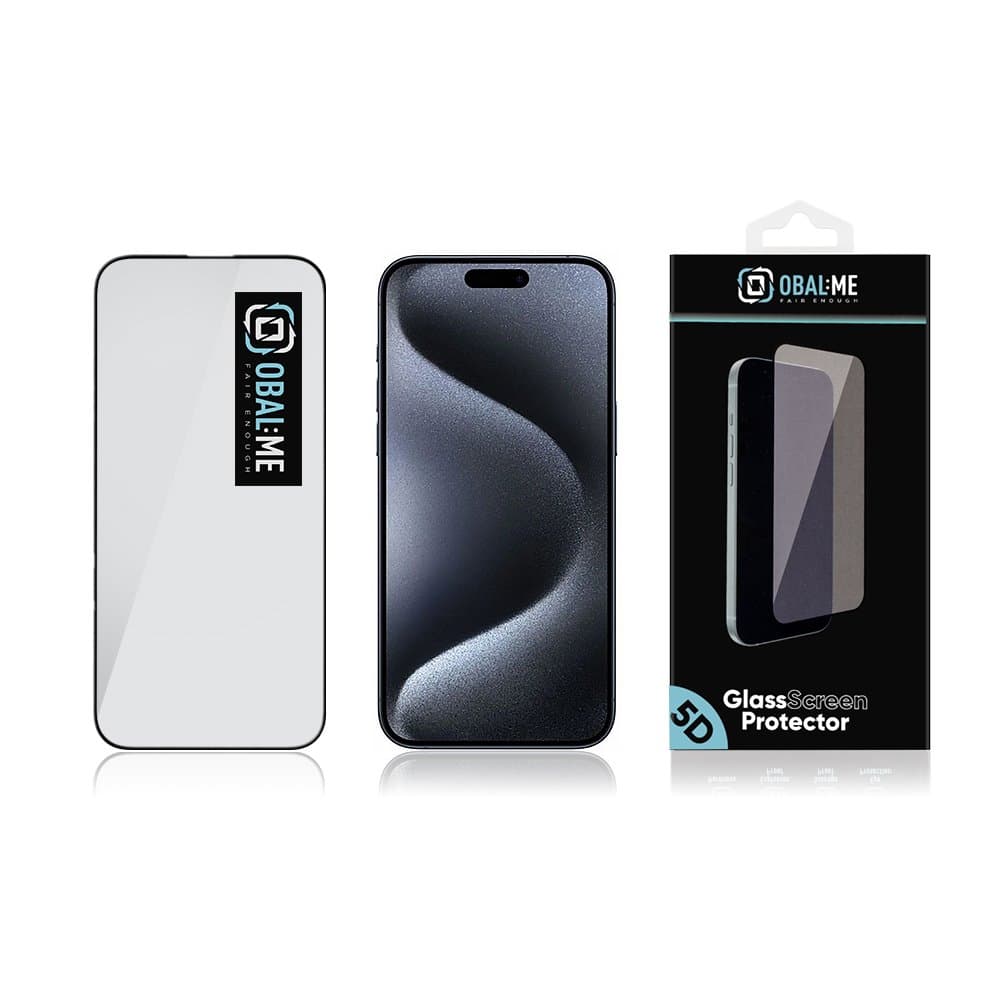 Tvrzené sklo OBAL:ME 5D pro iPhone 16 Pro černé - náhled 3