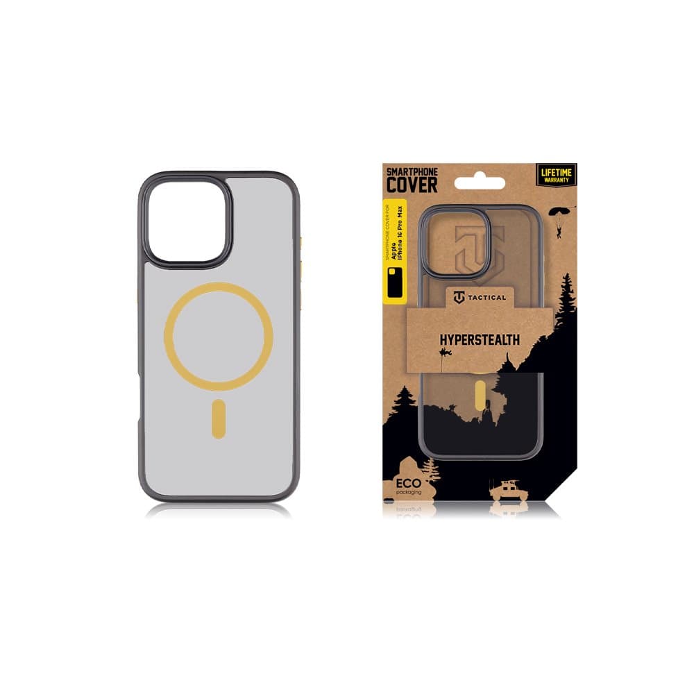 Zadní kryt Tactical MagForce Hyperstealth 2.0 pro iPhone 16 Pro Max Black/Yellow - náhled 3
