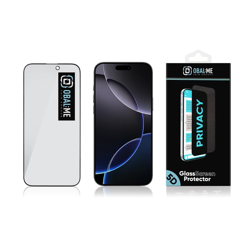 Tvrzené sklo OBAL:ME Privacy 5D pro Apple iPhone 16 Pro Max Black - náhled 3