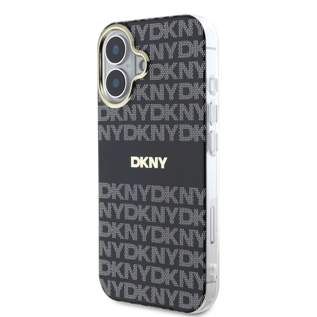 Zadní kryt DKNY PC/TPU Repeat Pattern Tonal Stripe Magsafe pro iPhone 16 Black - náhled 3