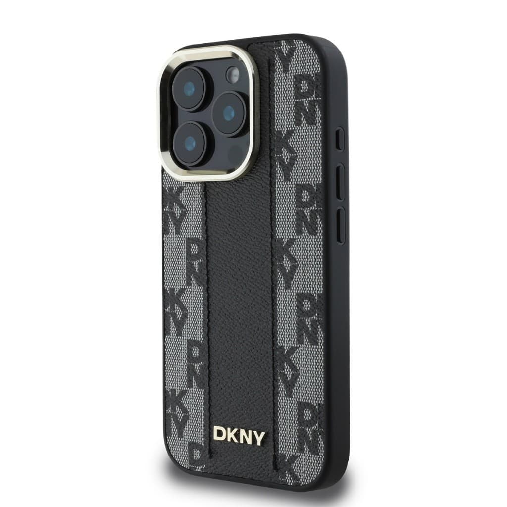 Zadní kryt DKNY PU Leather Checkered Pattern Magsafe pro iPhone 16 Pro Max Black - náhled 3