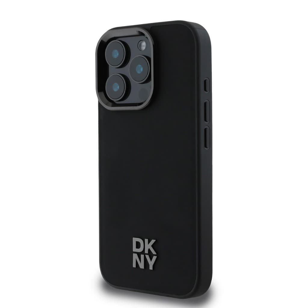 Zadní kryt DKNY PU Leather Stack Logo Magsafe pro iPhone 16 Pro Max Black - náhled 3