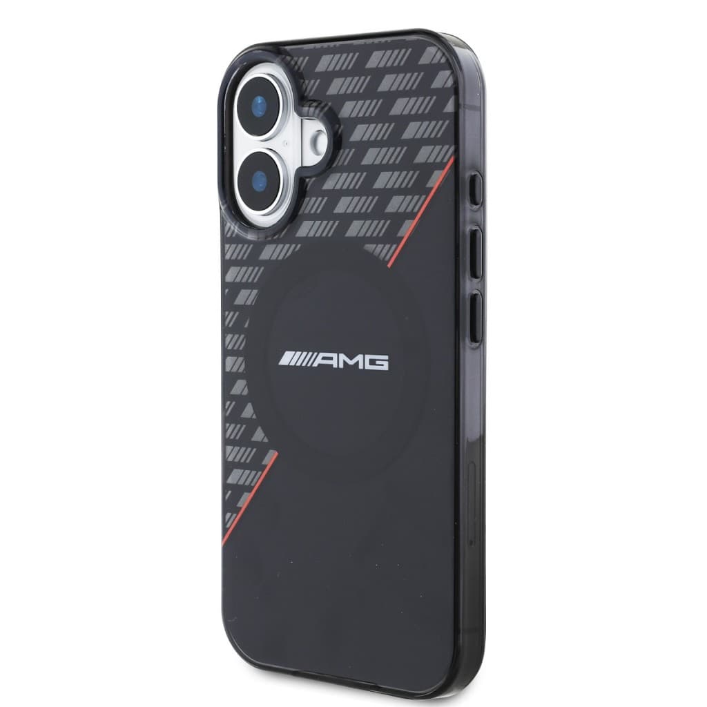 Zadní kryt AMG Rhombs MagSafe pro iPhone 16 Plus Black-Red - náhled 3