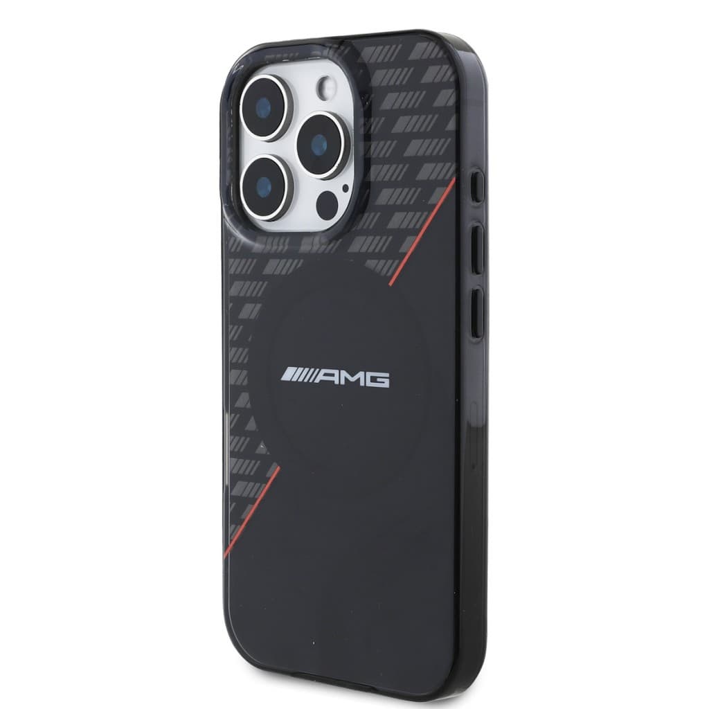 Zadní kryt AMG Rhombs MagSafe pro iPhone 16 Pro Black-Red - náhled 3