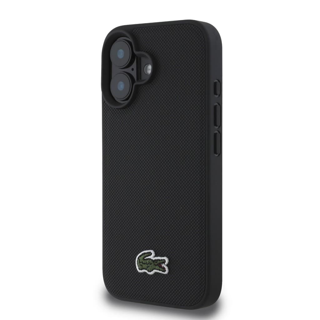 Zadní kryt Lacoste Iconic Petit Pique Woven Logo MagSafe pro iPhone 16 Plus Black - náhled 3
