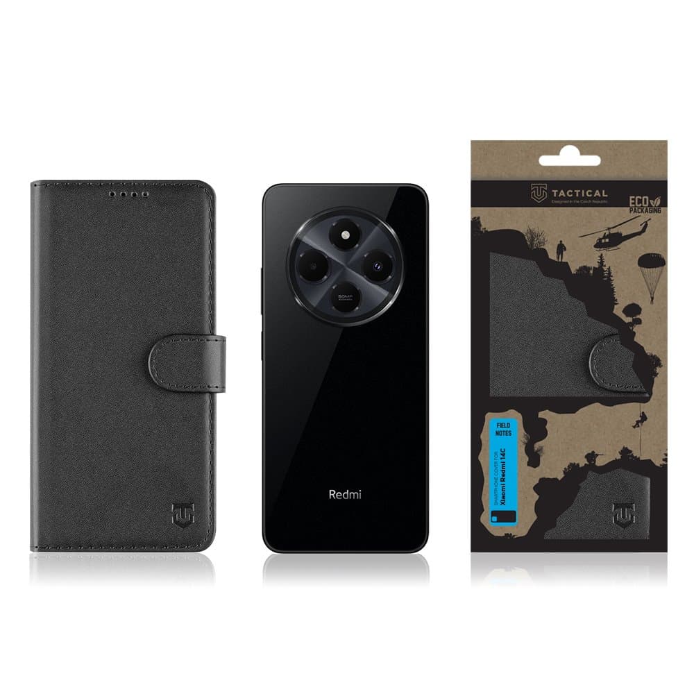 Knížkové pouzdro Tactical Field Notes pro Xiaomi Redmi 14C černé - náhled 3