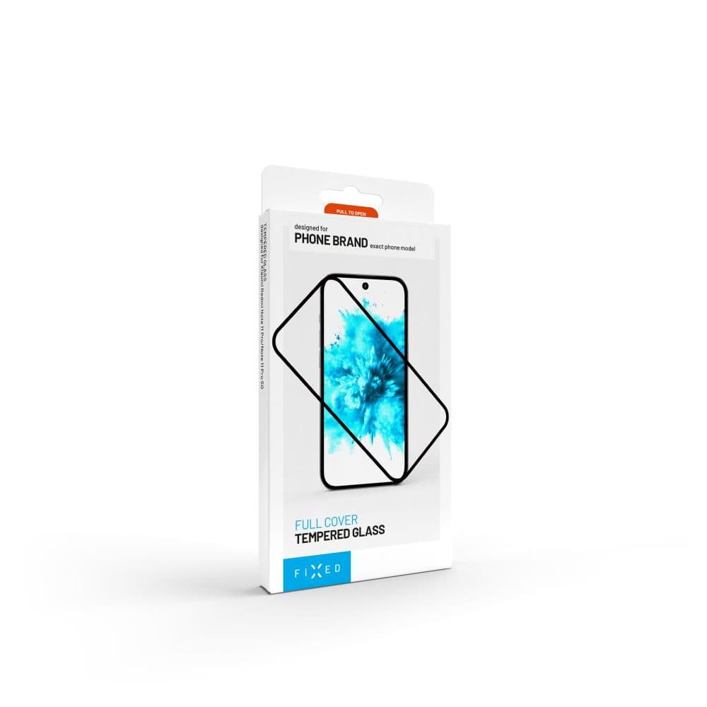 Ochranné tvrzené sklo FIXED Full-Cover pro Tecno Spark 30C, lepení přes celý displej, černé - náhled 3