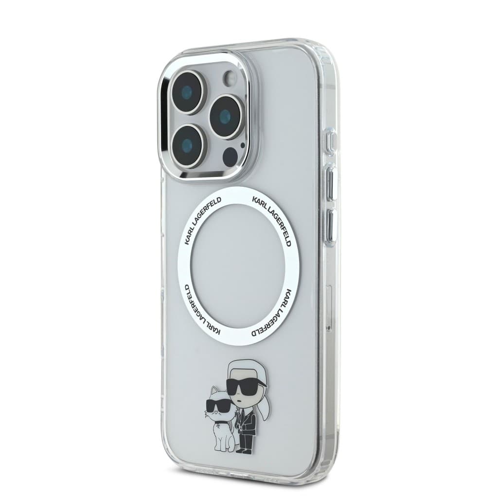 Zadní kryt Karl Lagerfeld IML Karl and Choupette MagSafe pro iPhone 16 Pro Transparent - náhled 3