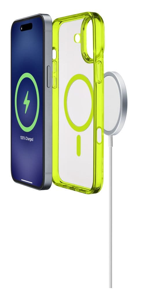 Zadní kryt Cellularline Iconic Mag s podporou Magsafe pro Apple iPhone 16, čirý / modrý - náhled 3
