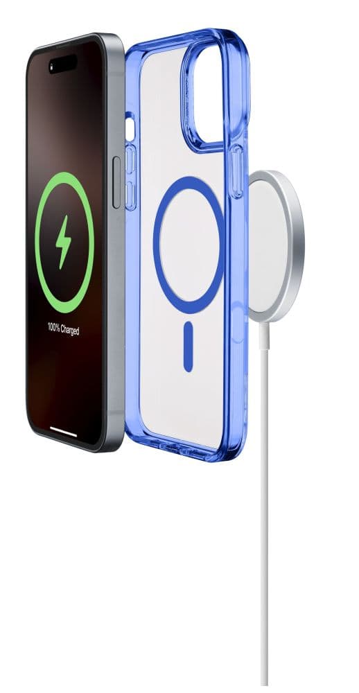 Zadní kryt Cellularline Iconic Mag s podporou Magsafe pro Apple iPhone 16 Pro, čirý / černý - náhled 3