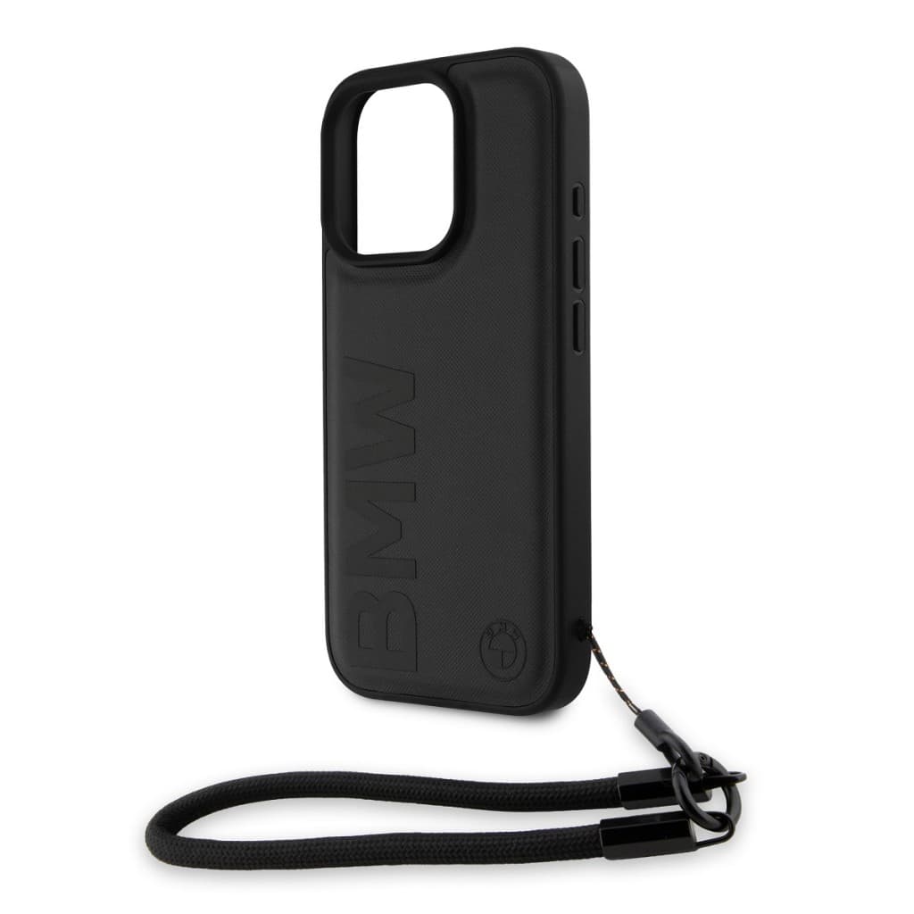 Zadní kryt BMW Leather Signature and Strap pro iPhone 16 Pro Black - náhled 3