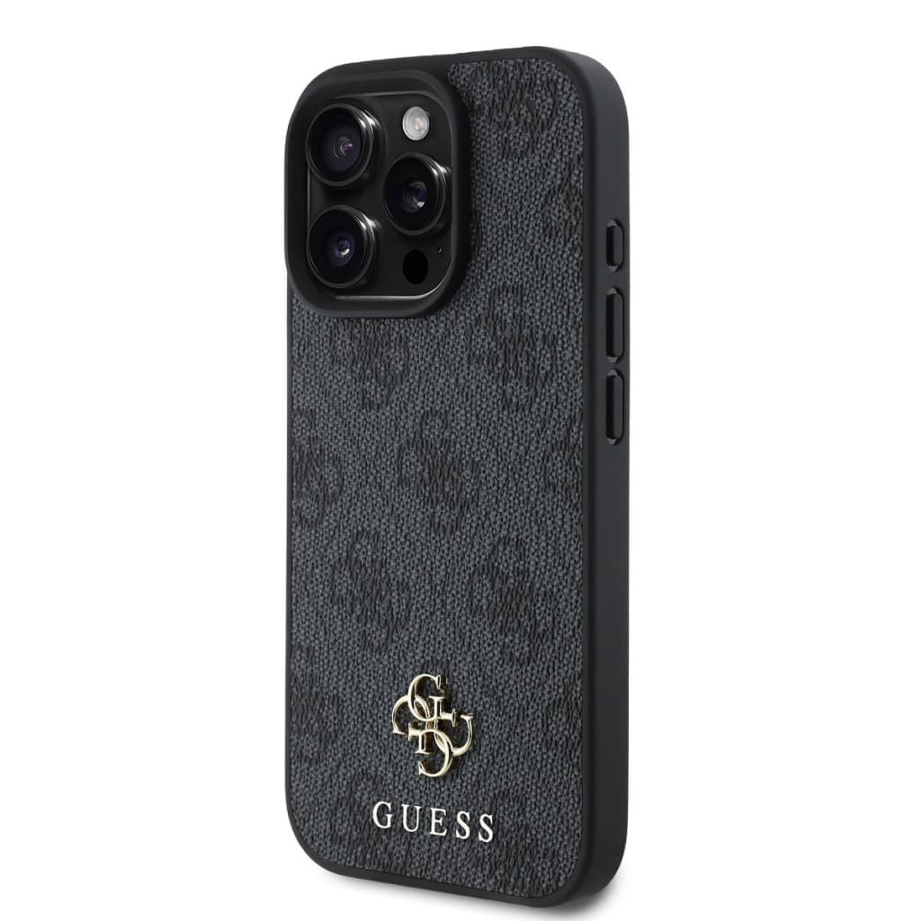 Zadní kryt Guess PU 4G Small Metal Logo MagSafe pro iPhone 16 Pro Max Grey - náhled 3
