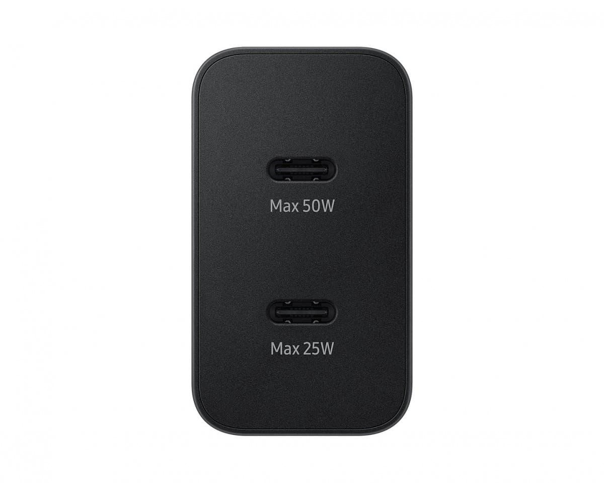 Originální rychlonabíječka Samsung EP-T5020XBE vč. USB-C datového kabelu Dual 50W černá - náhled 3